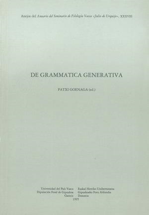 DE GRAMMATICA GENERATIVA | 9788479071806