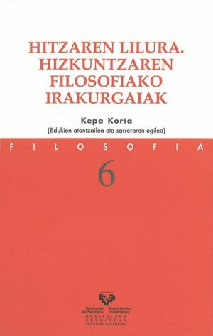 HITZAREN LILURA. HIZKUNTZAREN FILOSOFIAKO IRAKURGAIAK | 9788483739914