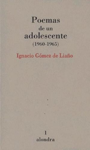 POEMAS DE UN ADOLESCENTE (1960-1965) | 9788412328134 | GÓMEZ DE LIAÑO, IGNACIO