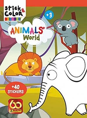 STICK & COLOR ANIMALS WORLD | 9788427872400