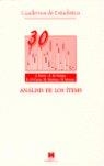 ANÁLISIS DE LOS ÍTEMS | 9788471337504 | MUÑIZ, J. / FIDALGO, A.M. / GARCÍA-CUETO, E. / MARTÍNEZ, R. / MORENO, R.