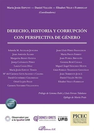 DERECHO, HISTORIA Y CORRUPCIÓN CON PERSPECTIVA DE GÉNERO | 9788413775791 | ESPUNY, MARIA JESUS