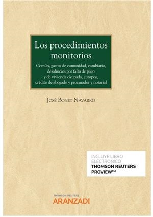 PROCEDIMIENTOS MONITORIOS, LOS | 9788413912158 | BONET NAVARRO, JOSE
