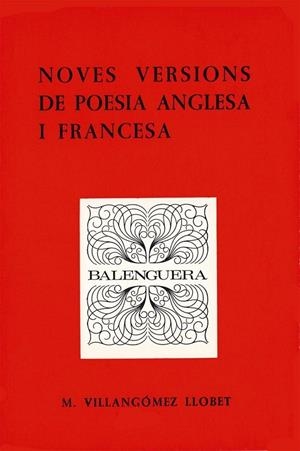 NOVES VERSIONS POESIA ANGLESA I FRANCESA | 9788427302341 | VILLANGOMEZ LLOBET, M.