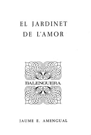 JARDINET DE L'AMOR, EL | 9788427304802 | AMENGUAL, JAUME E.