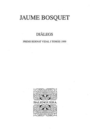 DIÀLEGS | 9788427350861 | BOSQUET, JAUME