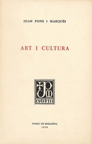 ART I CULTURA | 9788427302518 | PONS MARQUES, JOAN