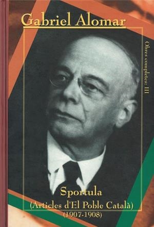 OBRES COMPLETES ALOMAR 03. SPORTULA | 9788427308329 | ALOMAR, GABRIEL