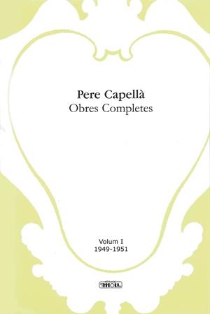 OBRES COMPLETES PERE CAPELLA VOL. 1 | 9788427308688 | CAPELLA, PERE C.