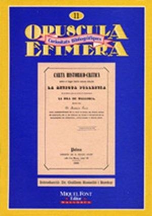 CARTA HISTÓRICO-CRÍTICA SOBRE EL LUGAR DONDE ESTUVO SITUADA LA ANTIGUA POLLENTIA. 1838 | 9788479670276 | FURIO, ANTONIO