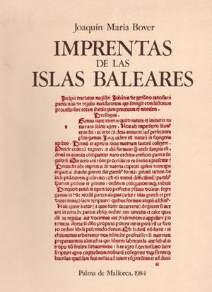IMPRENTAS ISLAS BALEARES | 9788486366537 | BOVER, JOAQUIM M.