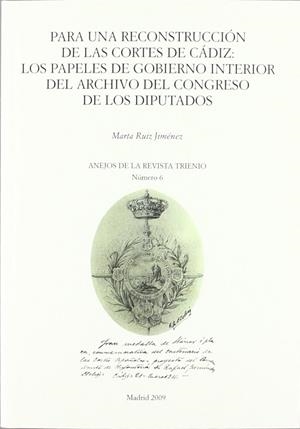 PARA LA RECONSTRUCCIÓN DE LAS CORTES DE CÁDIZ | 9788497440882 | RUIZ JIMÉNEZ, MARTA