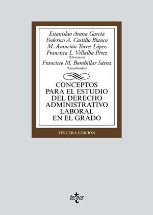CONCEPTOS PARA EL ESTUDIO DEL DERECHO ADMINISTRATIVO LABORAL EN EL GRADO | 9788430982257 | ARANA GARCÍA, ESTANISLAO / CASTILLO BLANCO, FEDERICO A. / TORRES LÓPEZ, MARÍA ASUNCIÓN