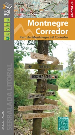 MONTNEGRE - CORREDOR : MAPA-GUIA | 9788480909037 | EQUIPO TÉCNICO DE EDITORIAL ALPINA
