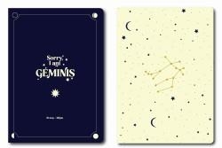 PACK 2 CUADERNOS GRAPADOS A6 HORÓSCOPO NEGRO - GÉMINIS | 8432715139041