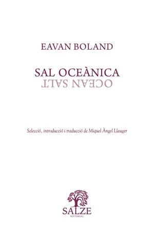 SAL OCEÀNICA | 9788409376810 | BOLAND, EAVAN