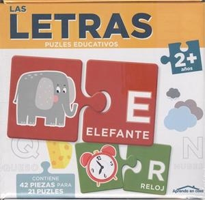 LETRAS (2+ AÑOS) - APRENDO EN CASA - PUZLES EDUCATIVOS (42 PIEZAS PARA 21 PUZLES) | 8436557974990