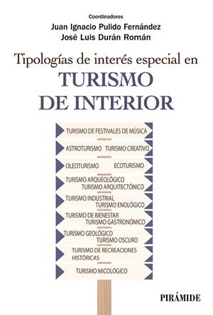 TIPOLOGÍAS DE INTERÉS ESPECIAL EN TURISMO DE INTERIOR | 9788436846157 | PULIDO FERNÁNDEZ, JUAN IGNACIO / DURÁN ROMÁN, JOSÉ LUIS