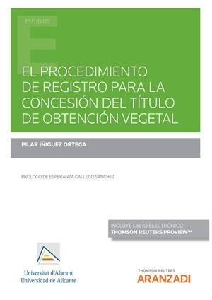 PROCEDIMIENTO DE REGISTRO PARA LA OBTENCION DEL TITULO DE OBTENCIÓN VEGETAL, EL | 9788413915715 | IÑIGUEZ ORTEGA, PILAR