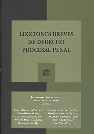 LECCIONES BREVES DE DERECHO PROCESAL PENAL | 9788490455852 | ALVAREZ ALARCON, ARTURO