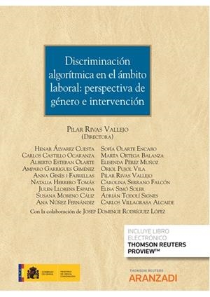 DISCRIMINACION ALGORITMICA EN EL AMBITO LABORAL PERSPECTIVA DE GENERO | 9788413916354 | RIVAS VALLEJO, PILAR