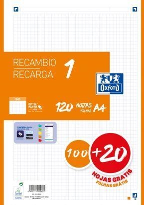 RECANVI 100+20 A4 OXFORD TARONJA | 8412771041618