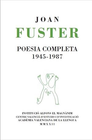 POESIA COMPLETA JOAN FUSTER 1945-1987 | 9788478229178 | FUSTER, JOAN