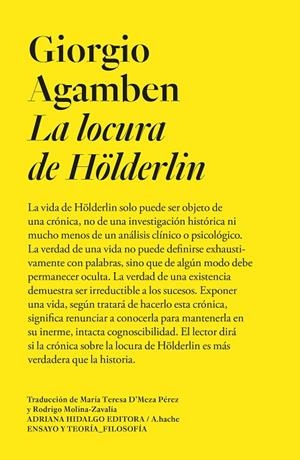 LOCURA DE HÖLDERLIN, LA | 9788419208149 | AGAMBEN, GIORGIO