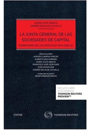 JUNTA GENERAL DE SOCIEDADES DE CAPITAL, LA. COMENTARIO DE LOS ARTICULOS | 9788411255868 | JUSTE MENCIA, JAVIER