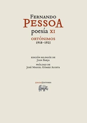 POESÍA XI. ORTÓNIMOS (1918-1923) | 9788419008169 | PESSOA, FERNANDO