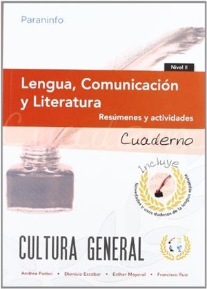 CUADERNO DE TRABAJO. LENGUA, COMUNICACIÓN Y LITERATURA. NIVEL 2 | 9788497329033 | ESCOBAR, DIONISIO / MAYORAL, ESTHER / PASTOR, ANDREA / RUIZ CASADO, FRANCISCO