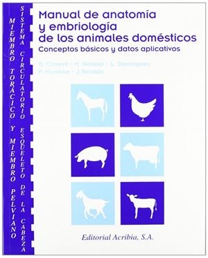 MANUAL DE ANATOMÍA Y EMBRIOLOGÍA DE LOS ANIMALES DOMÉSTICOS | 9788420010304 | CLIMENT PERIS, S.