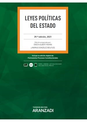 LEYES POLÍTICAS DEL ESTADO (PAPEL + E-BOOK) | 9788413905716 | ALBERTI ROVIRA, ENOCH / GONZÁLEZ BEILFUSS, MARKUS