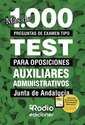 AUXILIARES ADMINISTRATIVOS JUNTA DE ANDALUCIA | 9788418331909 | AUTORES, VARIOS