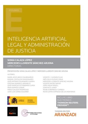 INTELIGENCIA ARTIFICIAL LEGAL Y ADMINISTRACION DE JUSTICIA | 9788411246743 | LLORENTE SANCHEZ ARJONA, MERCEDES