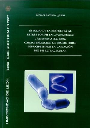 ESTUDIO DE LA RESPUESTA AL ESTRÉS POR PH EN CORYNEBACTERIUM GLUTAMICUM ATCC 13032. CARACTERIZACIÓN DE PROMOTORES INDUCIBLES POR LA VARIACIÓN DEL PH EX | 9788497733854 | BARRIUSO IGLESIAS, MÓNICA