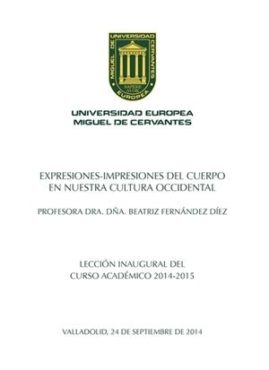 EXPRESIONES-IMPRESIONES DEL CUERPO EN NUESTRA CULTURA OCCIDENTAL | 9788494176098 | FERNÁNDEZ DÍEZ, BEATRIZ