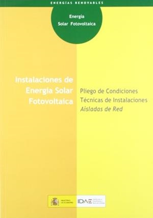 PLIEGO DE CONDICIONES TECNICAS DE INSTALACIONES CONECTADAS A RED | 9788486505998 | IDAE