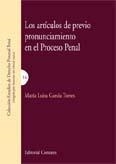 ARTICULOS PREVIO PRONUNCIAMIENTO EN EL PROCESO PENAL, LOS | 9788484449881 | GARCIA TORRES, MARIA LUISA