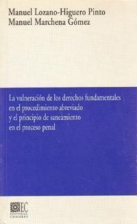 VULNERACIÓN DE LOS DERECHOS FUNDAMENTALES EN EL PROCEDIMIENTO ABREVIADO Y EL PRINCIPIO DE SANEAMIENTO EN EL PROCESO PENAL, LA | 9788481510539 | MARCHENA GOMEZ, MANUEL