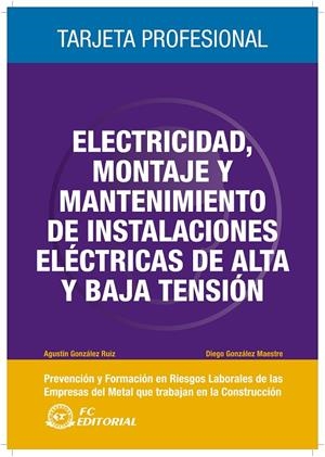 ELECTRICIDAD, TRABAJOS DE MONTAJE Y MANTENIMIENTO DE INSTALACIONES ELÉCTRICAS DE ALTA TENSIÓN | 9788492735099 | GONZÁLEZ RUIZ, AGUSTÍN