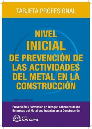 NIVEL INICIAL DE PREVENCIÓN DE LAS ACTIVIDADES DEL METAL EN LA CONSTRUCCIÓN | 9788496743885 | GONZÁLEZ RUIZ, AGUSTÍN