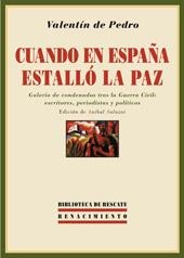 CUANDO EN ESPAÑA ESTALLÓ LA PAZ | 9788494260544 | DE PEDRO ANTÓN, VALENTÍN