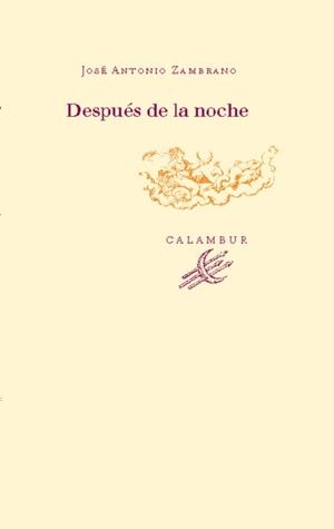 DESPUÉS DE LA NOCHE | 9788488015600 | ZAMBRANO, JOSE ANTONIO