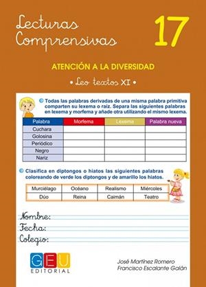 LECTURAS COMPRENSIVAS 17 | 9788499159997 | MARTÍNEZ ROMERO, JOSÉ