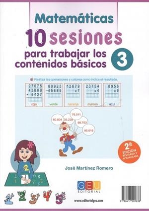 10 SESIONES PARA TRABAJAR LOS CONTENIDOS BÁSICOS. CUADERNO 3 | 9788417201838 | MARTÍNEZ ROMERO, JOSÉ