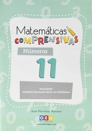 MATEMÁTICAS COMPRENSIVAS 11 | 9788417748845 | MARTÍNEZ ROMERO, JOSÉ