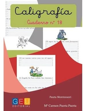 CALIGRAFIA PAUTA MONTESSORI 18 | 8436548131777 | PUERTA PUERTA, MARÍA CARMEN