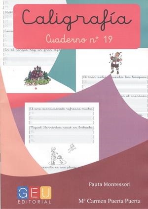 CALIGRAFIA PAUTA MONTESSORI 19 | 8436548131784 | PUERTA PUERTA, MARÍA CARMEN