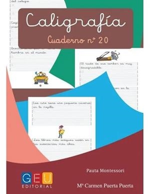 CALIGRAFIA PAUTA MONTESSORI 20 | 8436548131791 | PUERTA PUERTA, MARÍA CARMEN